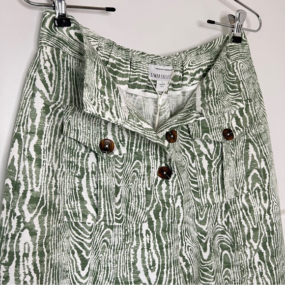 Anthropologie C/Meo Collective Energised Arbor Wide Leg Pants in Ivy Woodgrain - Picture 7 of 16